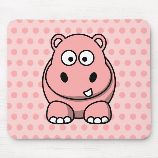 Tapis De Souris Hippo rose mignon (Devant)