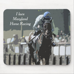 Tapis De Souris Hippocampe Avec Jockey En Mousepad Bleu