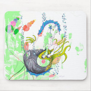 Tapis De Souris Hippocampe (crâne) sous la mer