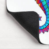 Tapis De Souris Hippocampe polygonal arc-en-ciel (Coin)
