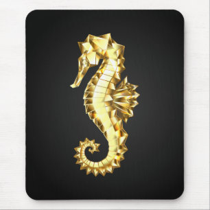 Tapis De Souris Hippocampe Polygonal Or
