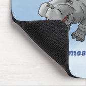 Tapis De Souris Hippopotame Fusée (Coin)