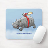 Tapis De Souris Hippopotame Fusée (Avec souris)