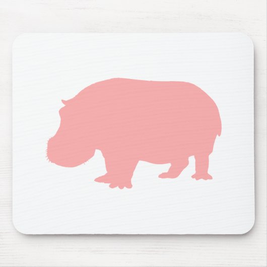 Tapis De Souris Hippopotame rose (Devant)