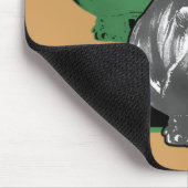 Tapis De Souris Hippopotame vert (Coin)