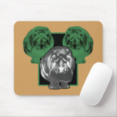 Tapis De Souris Hippopotame vert (Avec souris)
