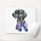Tapis De Souris Hipposter à la mode Great Dane (Avec souris)