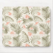 Tapis De Souris Hisbiscus Tropical Palm Tree Motif (Devant)