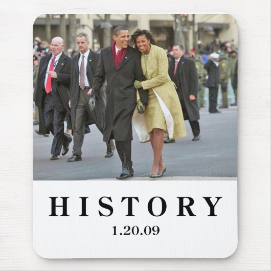Tapis De Souris HISTOIRE : Barack et inauguration de Michelle (Devant)