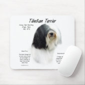 Tapis De Souris Histoire des Terriers Tibétains; J'Aime Les Terrie (Avec souris)