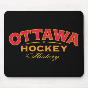 Tapis De Souris Histoire du hockey d'Ottawa - Souris noire