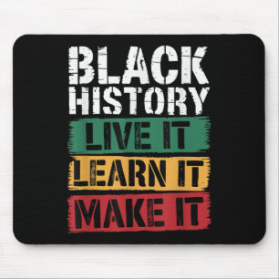 Tapis De Souris Histoire Noire En Vie Il Apprendre Il Le Faire Afr