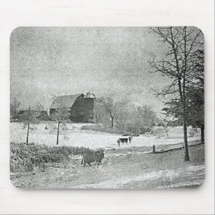 Tapis De Souris Hiver à la ferme