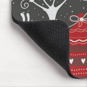 Tapis De Souris Hiver Bunny Hoppy Vacances Mousepad (Coin)