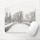 Tapis De Souris Hiver de Central Park Romance - pont d'arc (Avec souris)