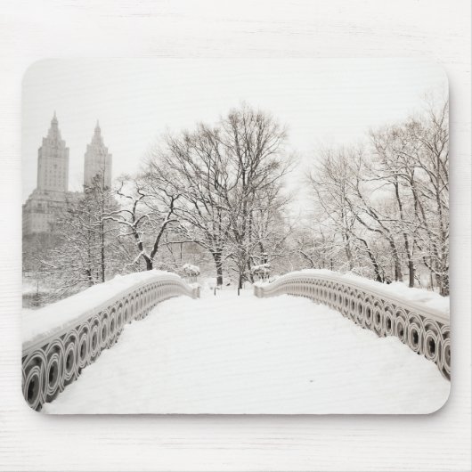 Tapis De Souris Hiver de Central Park Romance - pont d'arc (Devant)