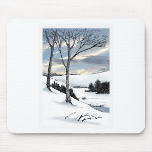Tapis De Souris Hiver Hillside
