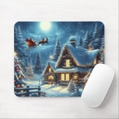 Tapis De Souris Hiver/Père Noël/Noël/Neige (Avec souris)