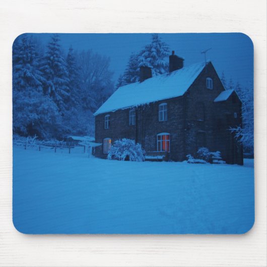 Tapis De Souris Hiver, scène de Noël (Devant)