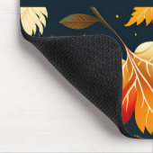 Tapis De Souris Hiver tombant feuille Orange Gradient Motif (Coin)
