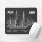 Tapis De Souris HMS Beagle - Grand navire - Modèle de livraison PB (Avec souris)