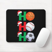 Tapis De Souris Ho Ho Ho Boys Christmas Srts Basketball S (Avec souris)