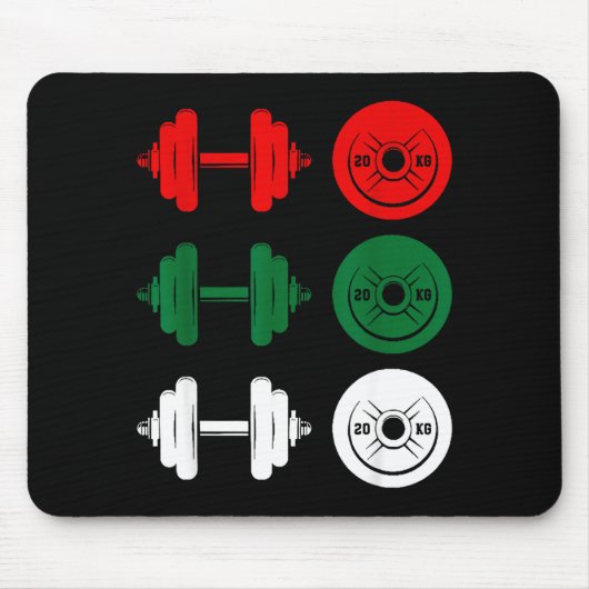 Tapis De Souris Ho Ho Ho Funny Dumbbell Christmas Weightlifting Gy (Devant)