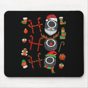 Tapis De Souris Ho Ho Ho Ho Hockey sur glace Noël Joueur de hockey