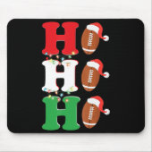 Tapis De Souris Ho Ho Ho Santa Hat Fun Football Américain Noël (Devant)
