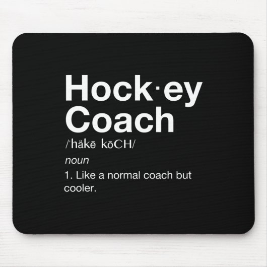 Tapis De Souris Hockey Coach Fun Sport Coach Définition (Devant)