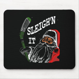 Tapis De Souris Hockey de Noël amusant - Père Noël - Sleigh'n It H