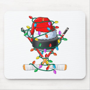 Tapis De Souris Hockey de Noël Xmas Santa Srts Chapeau Balle Enfan