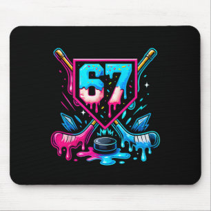 Tapis De Souris Hockey Drip 6 7 Numéro 67 Six Sept Mème Hommes Gar
