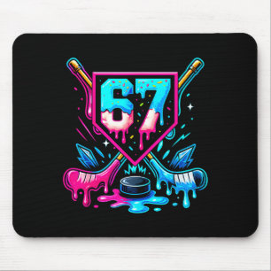 Tapis De Souris Hockey Drip 6 7 Numéro 67 Six Sept Mème Hommes Gar