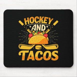 Tapis De Souris Hockey Et Tacos Drôle De Amateur De Hockey Sur Gla