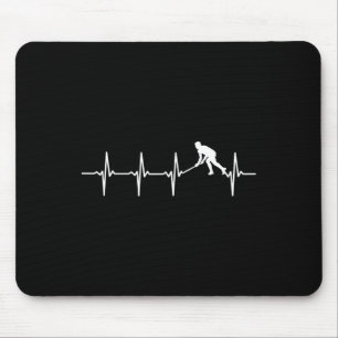 Tapis De Souris Hockey - Hockey de terrain battement de coeur pour