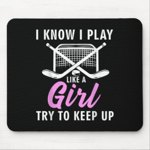 Tapis De Souris Hockey sur glace cool pour les femmes Filles amate