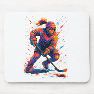 Tapis De Souris Hockey sur glace et femmes graphiques de hockey su