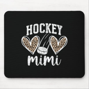 Tapis De Souris Hockey sur glace Mimi grand-mère cœurs Mimi d'un j
