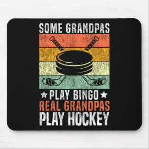 Tapis De Souris Hockey sur glace Vintage Grand-père Rétro Certains