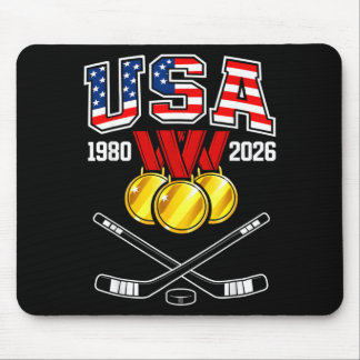 Tapis De Souris Hockey Vintage Usa Bâtons Croisés 1982 2026