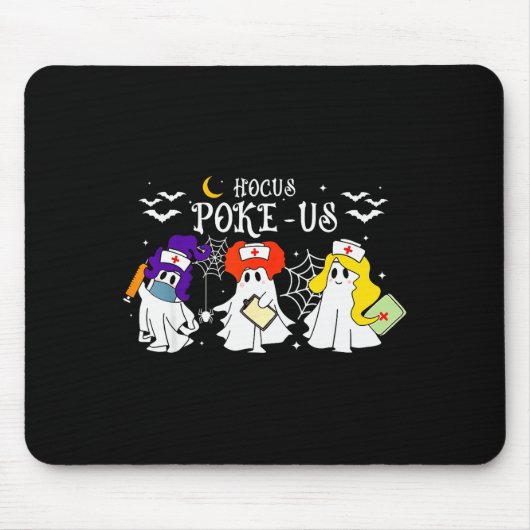 Tapis De Souris Hocus Ke-us Witch Nurse Halloween Medical Lab Tech (Devant)