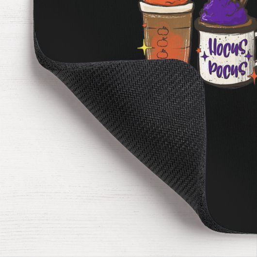 Tapis De Souris Hocus Pocus Citrouille Épice Latte Café Amour Chut (Coin)