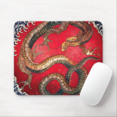 Tapis De Souris Hokusai Dragon (Avec souris)