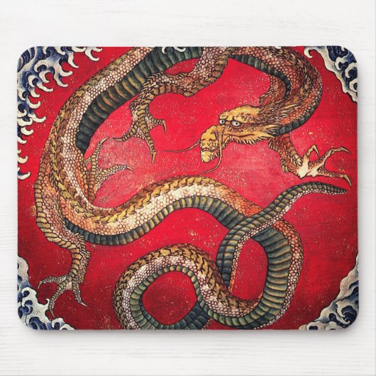 Tapis De Souris Hokusai Dragon (Devant)