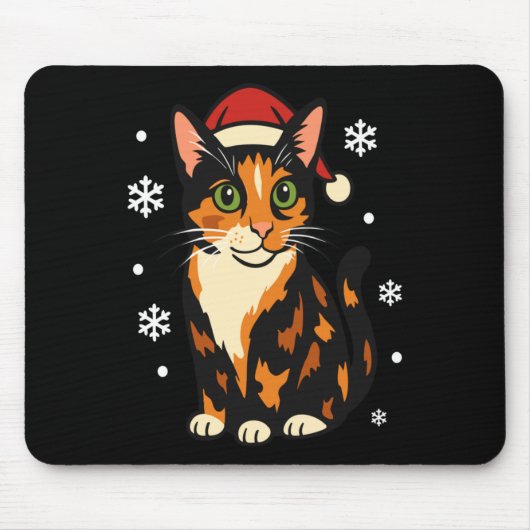 Tapis De Souris Holiday Kitten Cute Christmas Cat Design Uni Long (Devant)