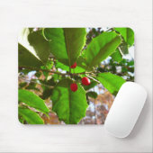 Tapis De Souris Holly Feuilles II Vacances Nature Botanique (Avec souris)