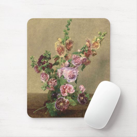 Tapis De Souris Hollyhocks (Avec souris)