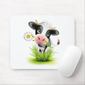 Tapis De Souris Holstein cow en gris (Avec souris)