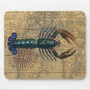 Tapis De Souris Homard Coquillages Fruits de mer Maine Classique O